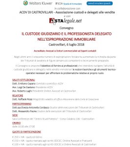 programma del convegno organizzato dall' ACDV di Castrovillari.